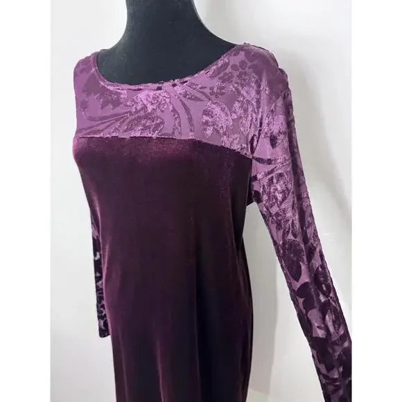 VTG Dressing Clio Velvet Med Dress Sheer Sleeves Whimsigoth Vampcore romance - Picture 3 of 9